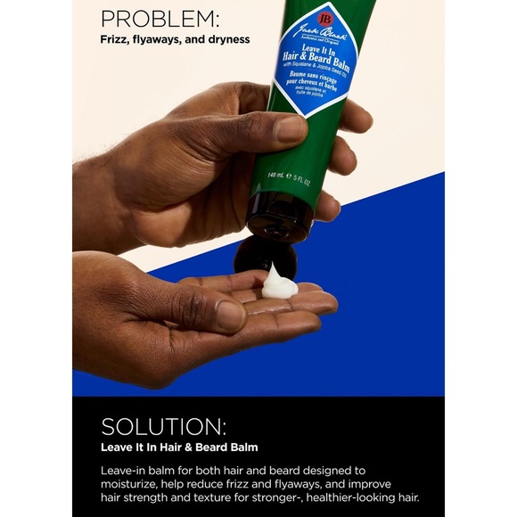 $4❤️‍🔥 LAST 1! Jack Black Leave It In Hair & Beard Balm w/ Squalane Jojoba 2PK - Picture 3 of 8